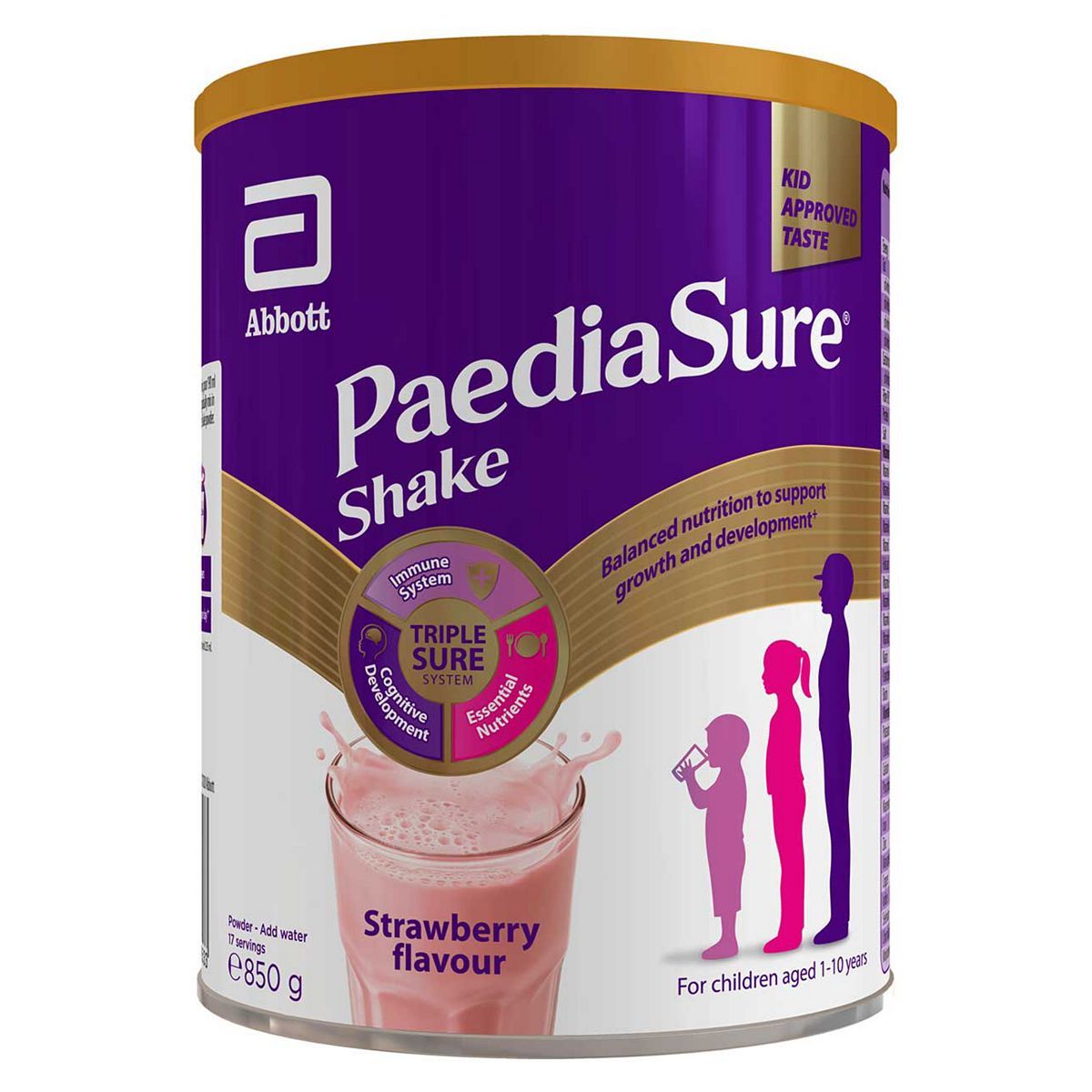 PaediaSure Shake, 850g, Strawberry Flavoured Nutritional Supplement Drink for Kids GOODS Boots   