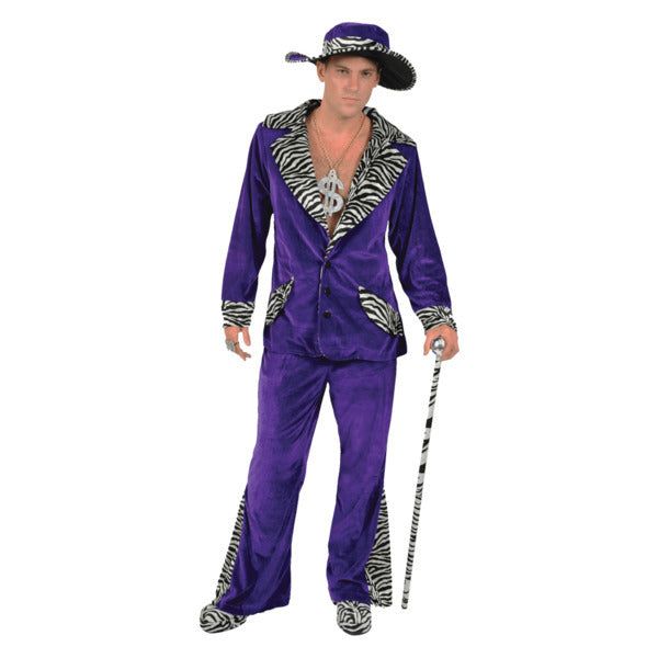 Orion Costumes Adult Purple Pimp Costume & Hat Medium GOODS Superdrug   