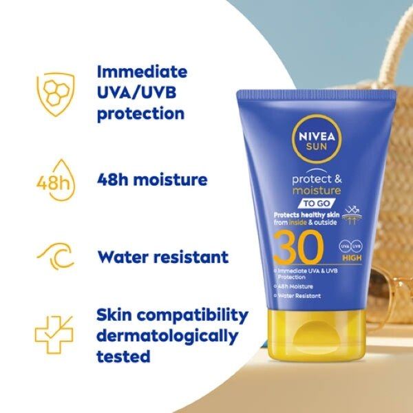 Nivea Sun Protect & Moisture To Go Tube SPF30 50ml GOODS Superdrug   