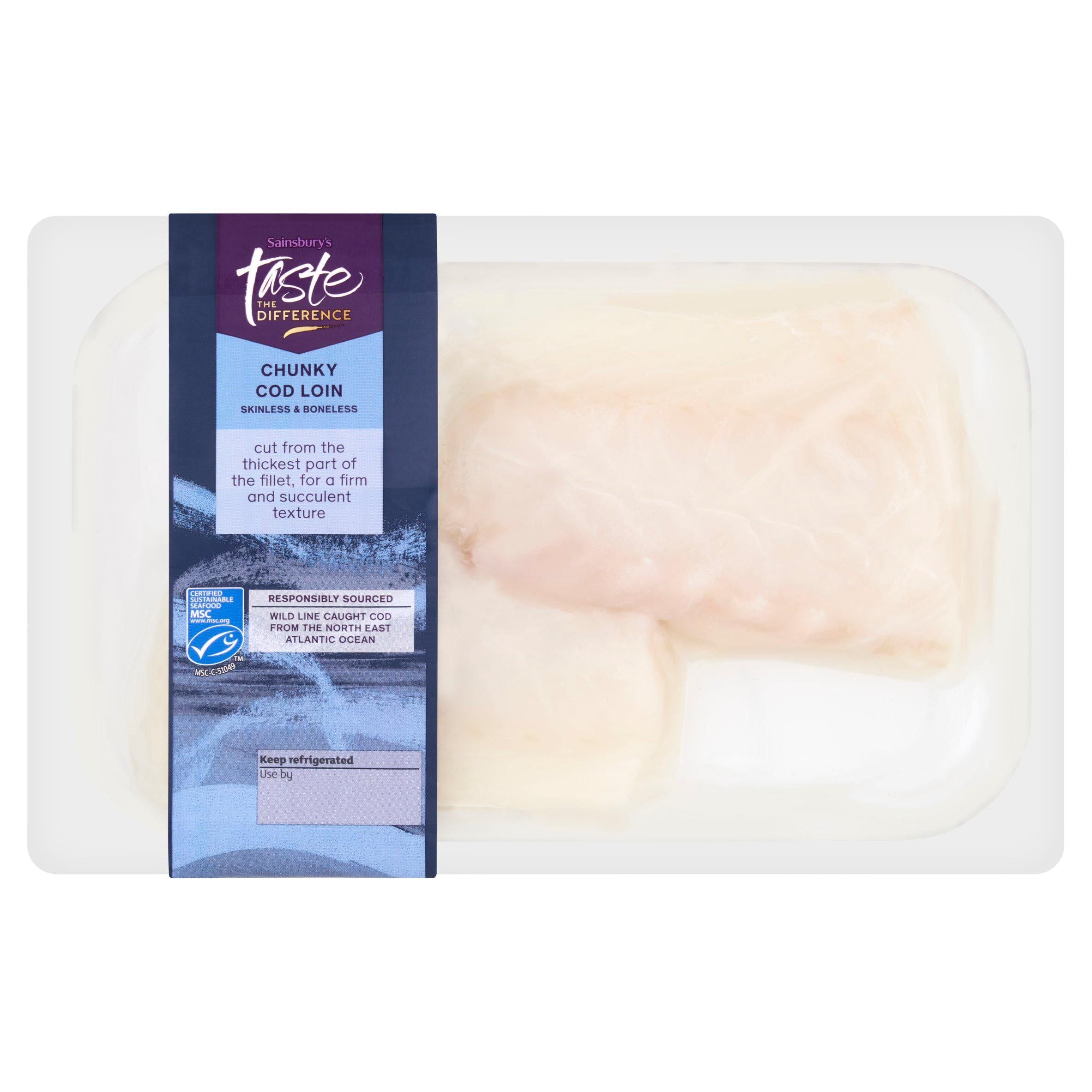 Sainsbury's MSC Cod Loins, Taste the Difference 260g GOODS Sainsburys   