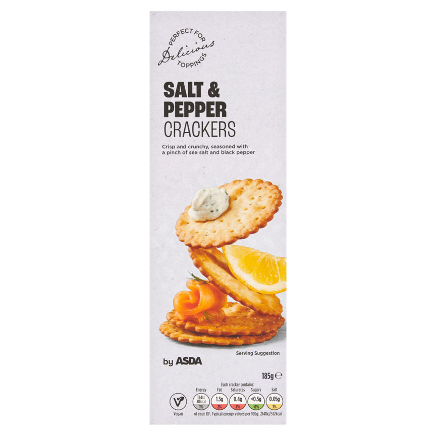 ASDA Crisp & Savoury Salt & Pepper Crackers