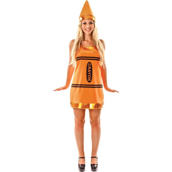 Orion Costumes Womens Orange Crayon Fancy Dress Medium GOODS Superdrug   