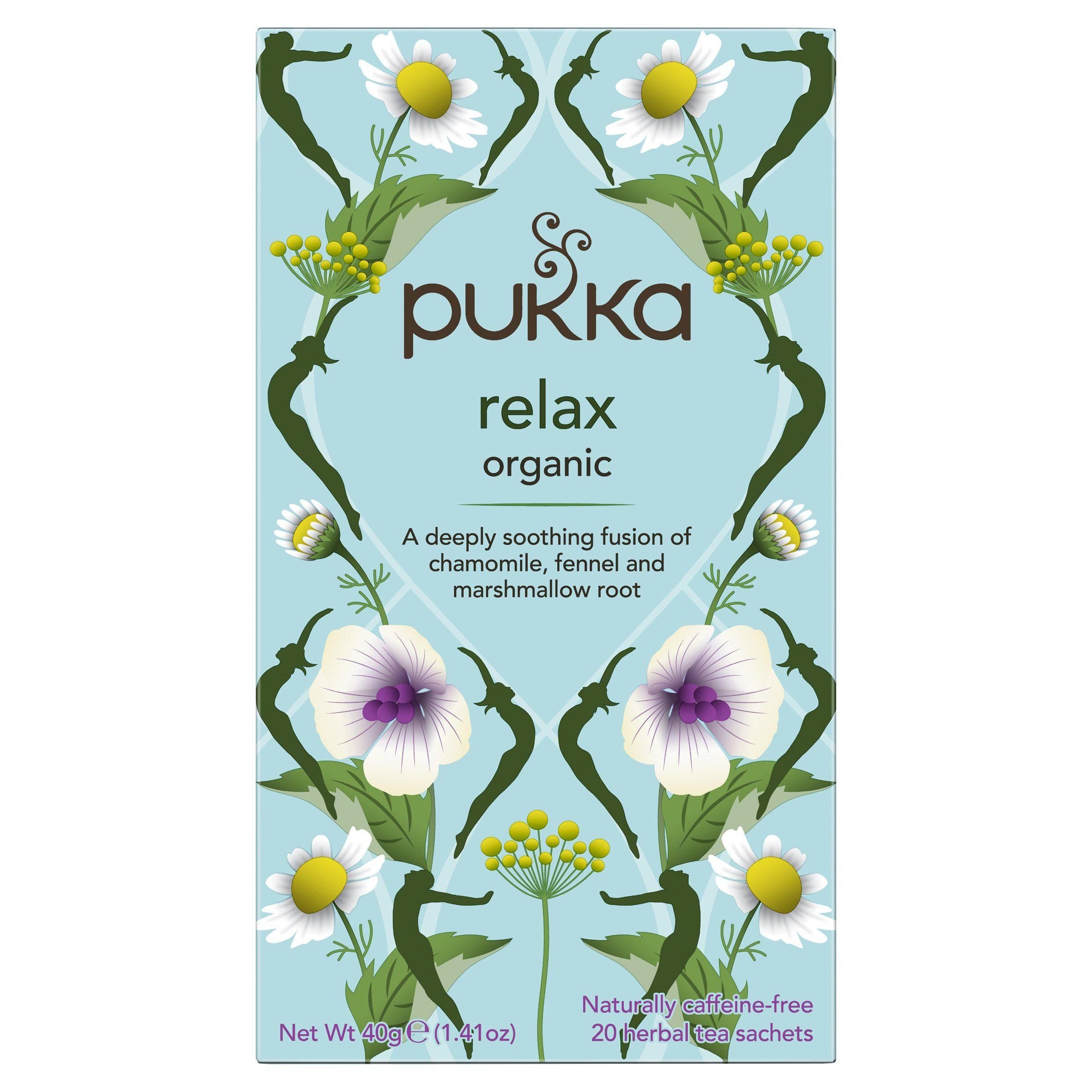 Pukka Organic Relax Herbal Tea Sachets x20 40g All tea Sainsburys   