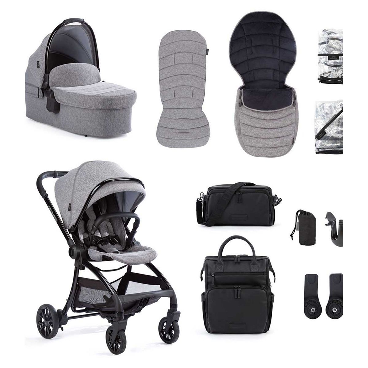 Junior Jones Aylo Luxury Stroller Bundle &ndash; Grey Marl