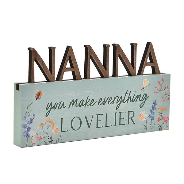 The Cottage Garden Mother's Day Letter Mantel Plaque Nanna GOODS Superdrug   