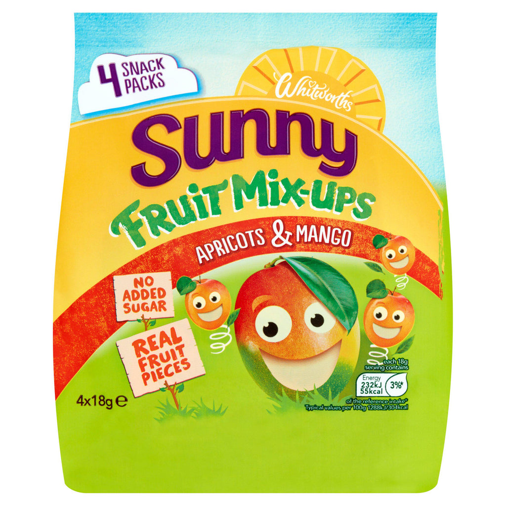 Whitworths Sunny Fruit Mix-Ups Apricots & Mango 4x18g