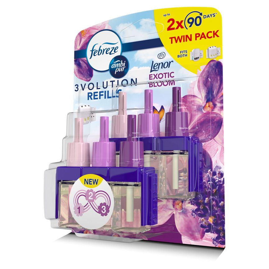 Febreze 3Volution Air Freshener Plug-In Refill Exotic Bloom Twin Pack