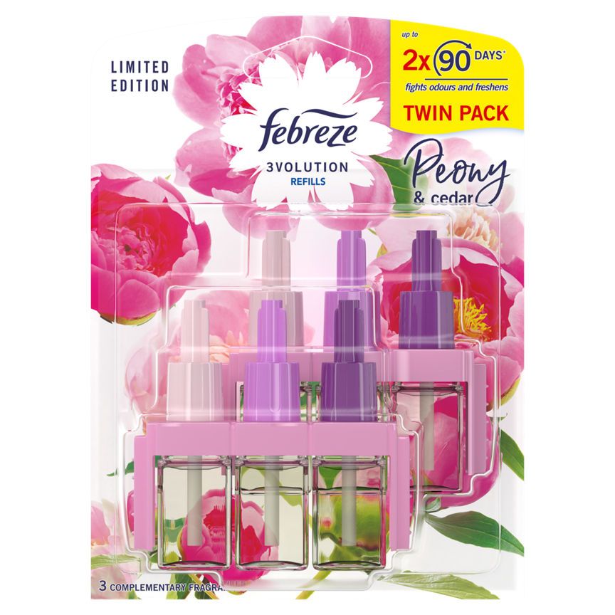 Febreze 3Volution Air Freshener Plug In Refill Peony &amp;amp; Cedar 2x20ML