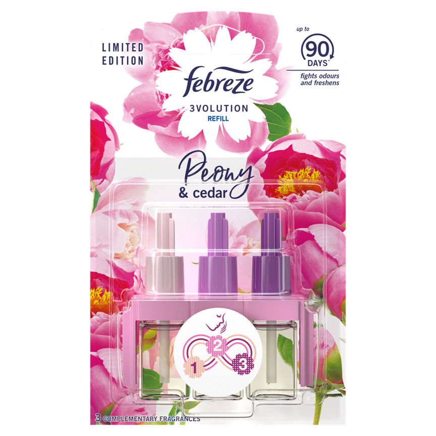 Febreze 3Volution Air Freshener Plug In Refill Peony & Cedar