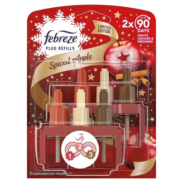 Febreze 3Volution Air Freshener Twin Plug in Refill Spiced Apple   2 x 20ml