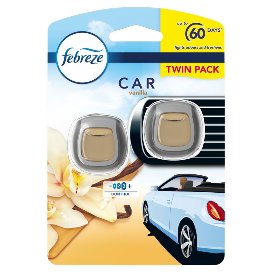 Febreze Air Freshener Car Clip Refill Vanilla 2 Unit 