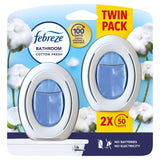 Febreze Bathroom, Continuous Air Freshener, Cotton Fresh Twin Pack