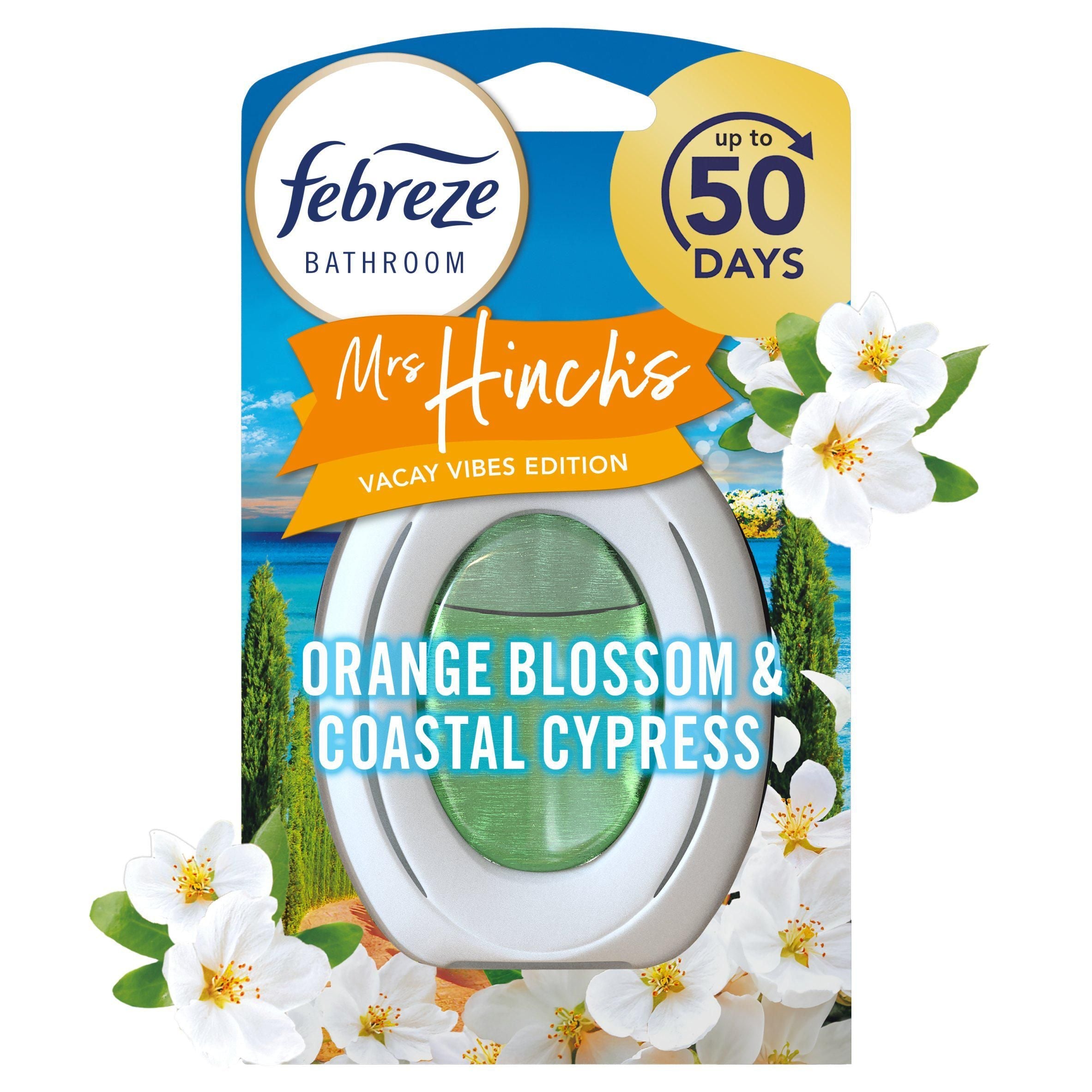 Febreze Bathroom Continuous Air Freshener Mrs Hinch 1 count Fights Odours &amp;amp; Freshens, Limited Edition