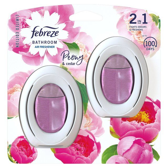 Febreze Bathroom Twin Air Freshener Peony &amp;amp; Cedar   2 per pack