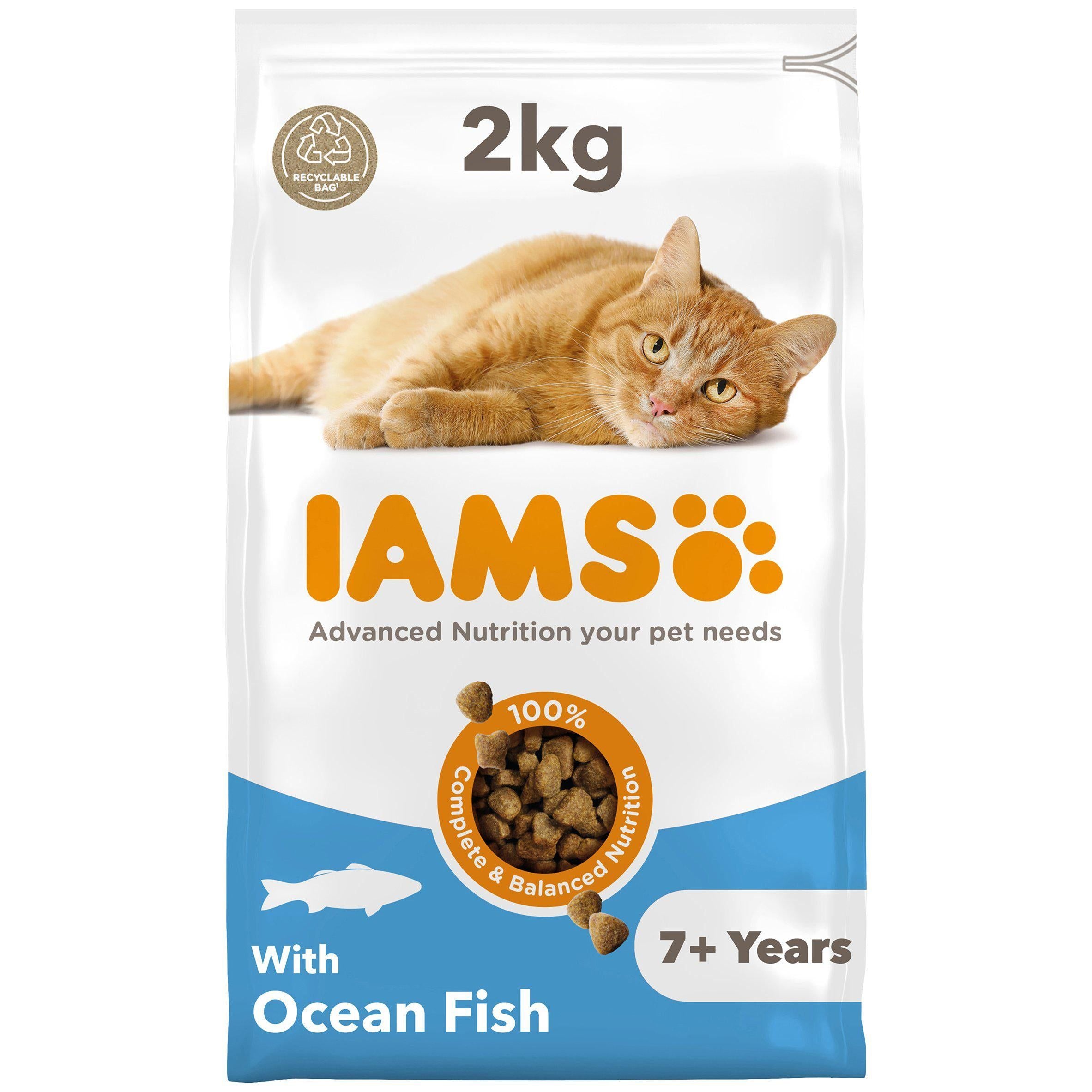 IAMS for Vitality Senior Cat Food With Ocean Fish 2kg