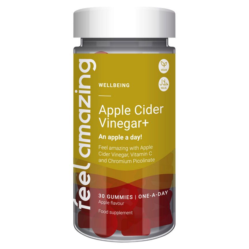 Feel Amazing Apple Cider Vinegar+ Apple Flavour One-A-Day 30 Gummies