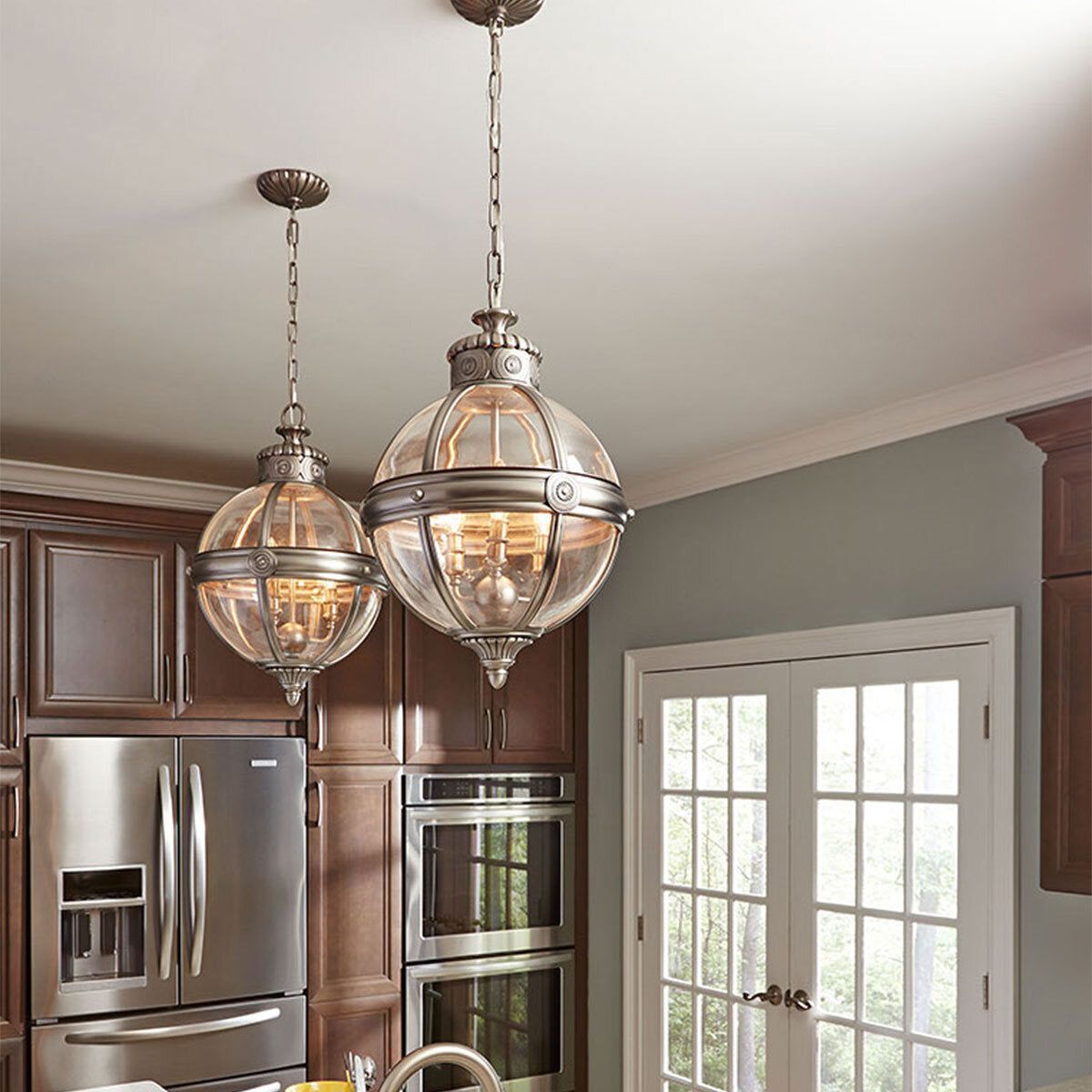 Feiss Adams 4 Light Pendant Chandelier in 2 Finishes