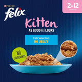 Felix As Good As it Looks Kitten Fish in Jelly Wet Cat Food   12 x 100g