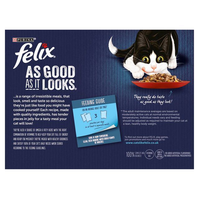 Felix As Good As it Looks Meaty Selection in Jelly Wet Cat Food   12 x 100g