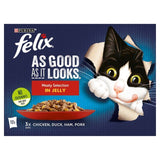 Felix As Good As it Looks Meaty Selection in Jelly Wet Cat Food   12 x 100g