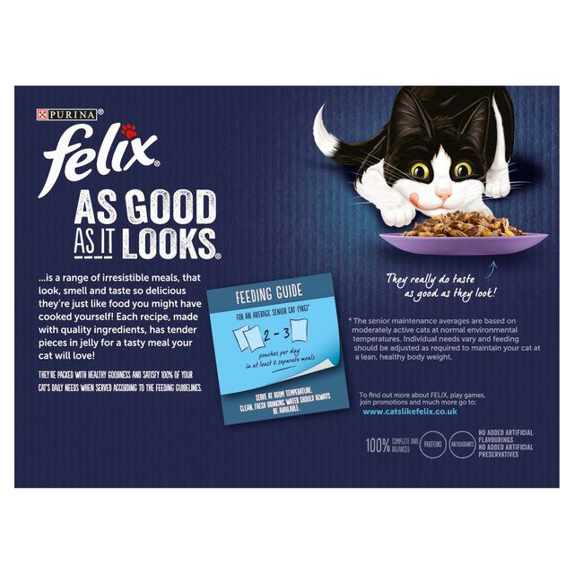 Felix As Good As it Looks Senior 7+ Mixed in Jelly Wet Cat Food   12 x 100g