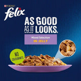 Felix As Good As it Looks Senior 7+ Mixed in Jelly Wet Cat Food   12 x 100g