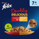 Felix Doubly Delicious 7+ Meaty Selection in Jelly Wet Cat Food   12 x 100g