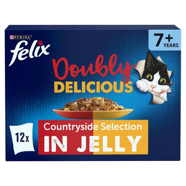 Felix Doubly Delicious 7+ Meaty Selection in Jelly Wet Cat Food   12 x 100g