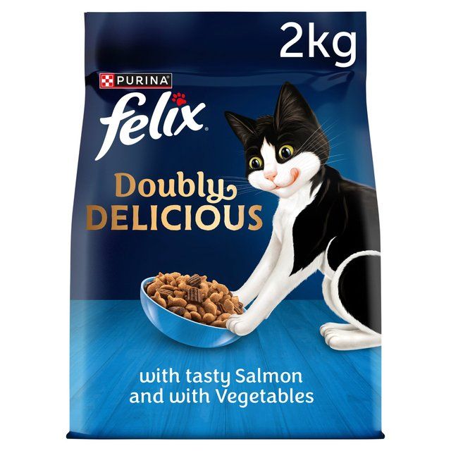 Felix Doubly Delicious Salmon &amp;amp; Vegetables Dry Cat Food   2kg