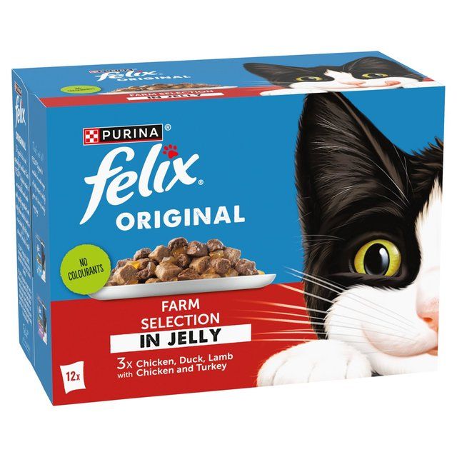 Felix Original Farm Selection in Jelly Wet Cat Food   12 x 85g