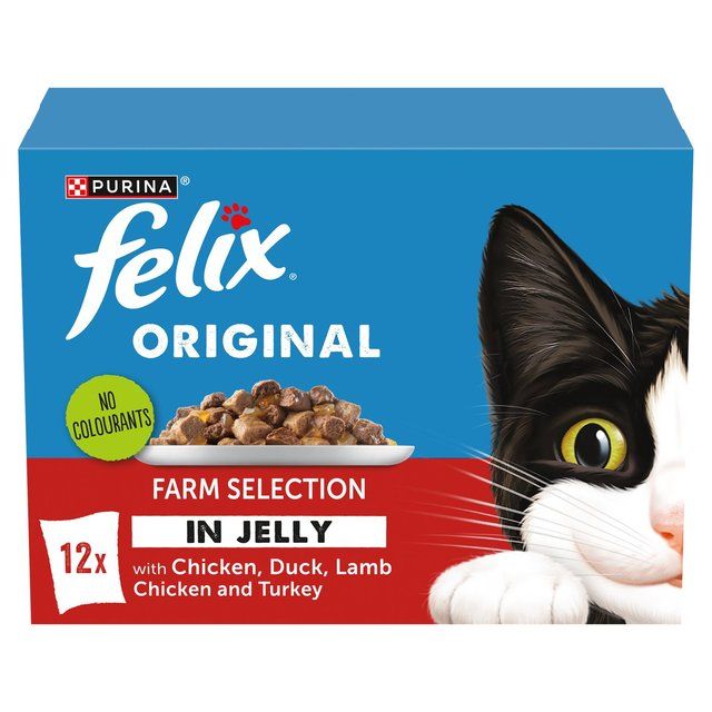 Felix Original Farm Selection in Jelly Wet Cat Food   12 x 85g