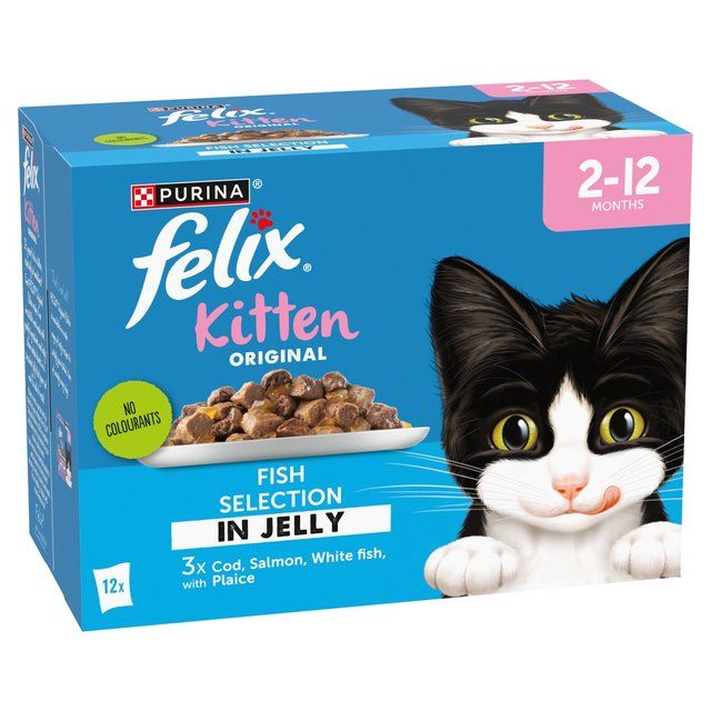 Felix Original Kitten Fish Selection in Jelly Wet Cat Food   12 x 85g