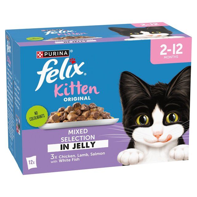 Felix Original Kitten Mixed Selection in Jelly Wet Cat Food   12 x 85g