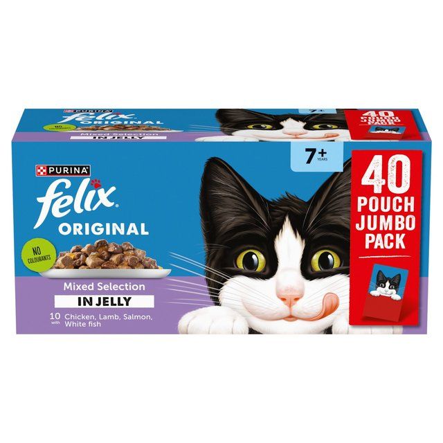 Felix Original Senior 7+ Mixed Selection in Jelly Wet Cat Food   40 x 85g