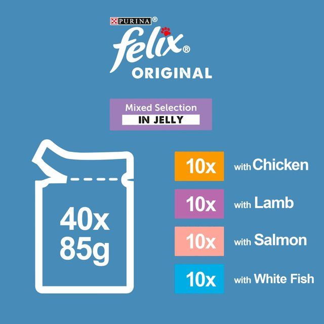 Felix Original Senior 7+ Mixed Selection in Jelly Wet Cat Food   40 x 85g