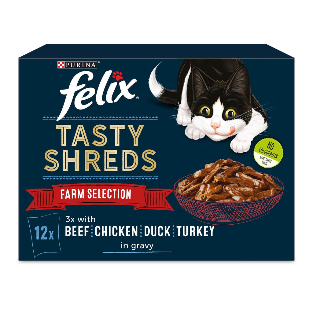 Felix Tasty Shreds Meat In Gravy 12x80g