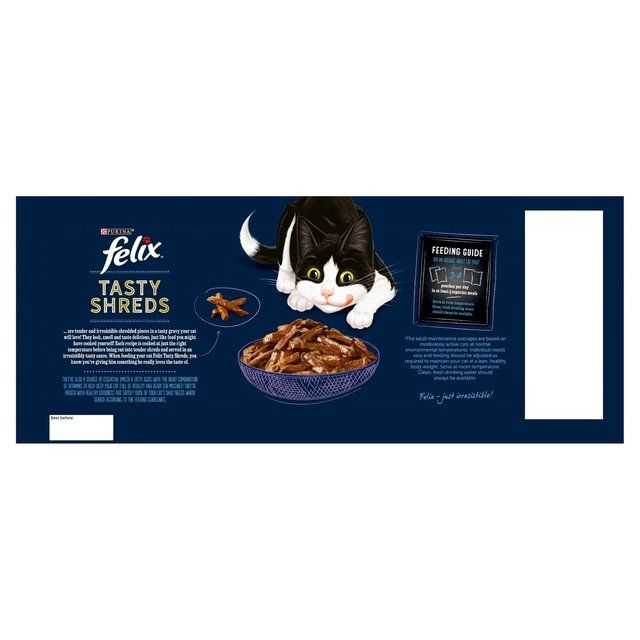 Felix Tasty Shreds Mixed Selection in Gravy Wet Cat Food    40 x 80g