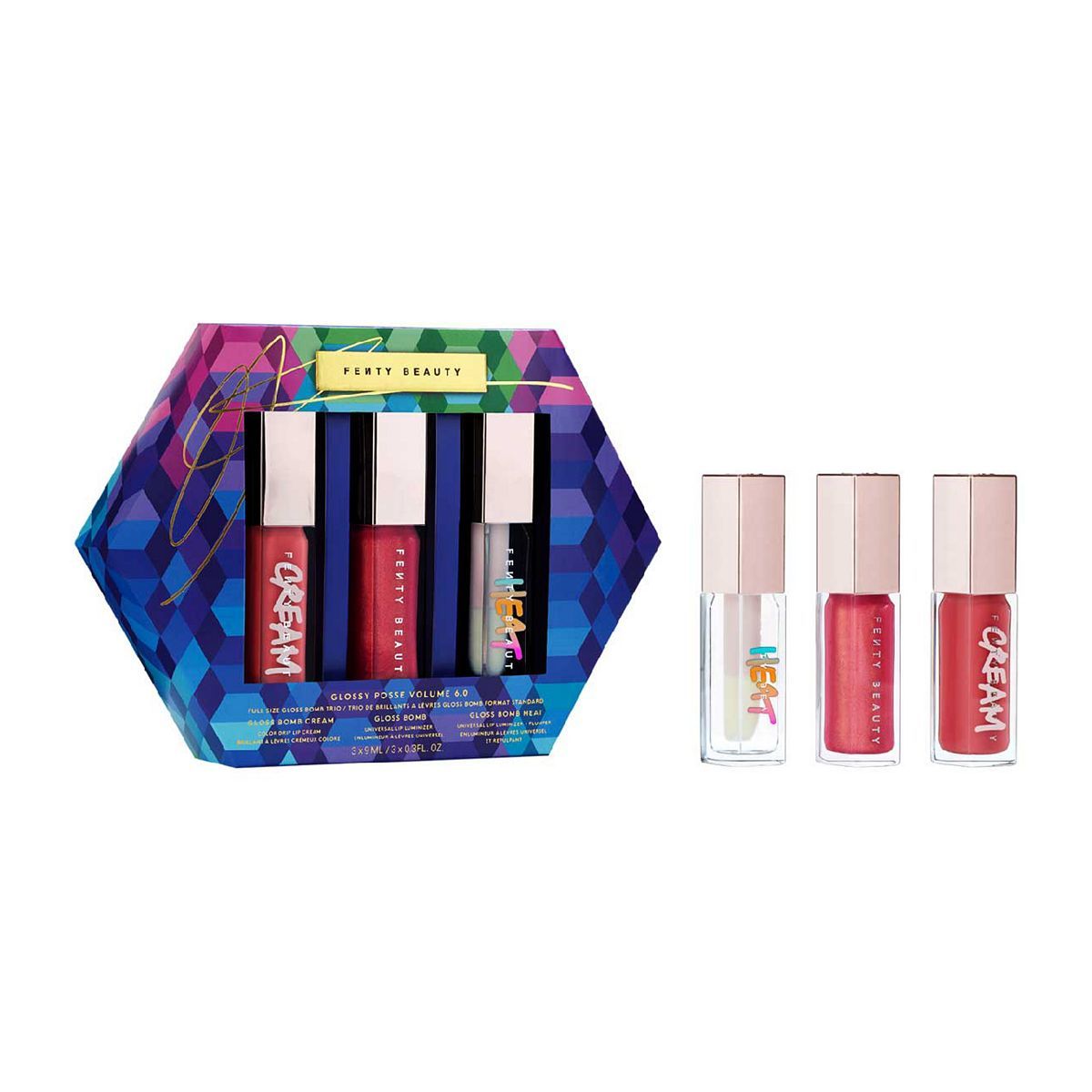 Fenty Beauty Glossy Posse Volume 6.0 Full-Size Gloss Bomb Trio