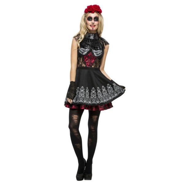 Fever Day of the Dead Costume Medium (UK 12-14)