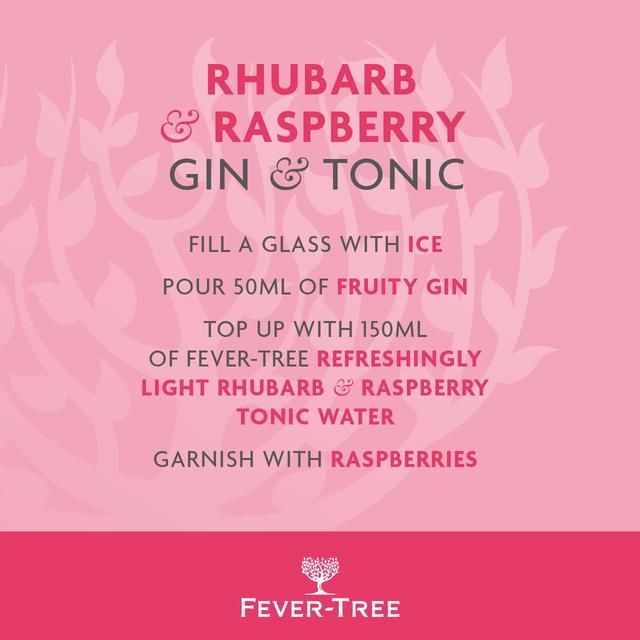 Fever-Tree Light Rhubarb &amp;amp; Raspberry Tonic Cans   8 x 150ml