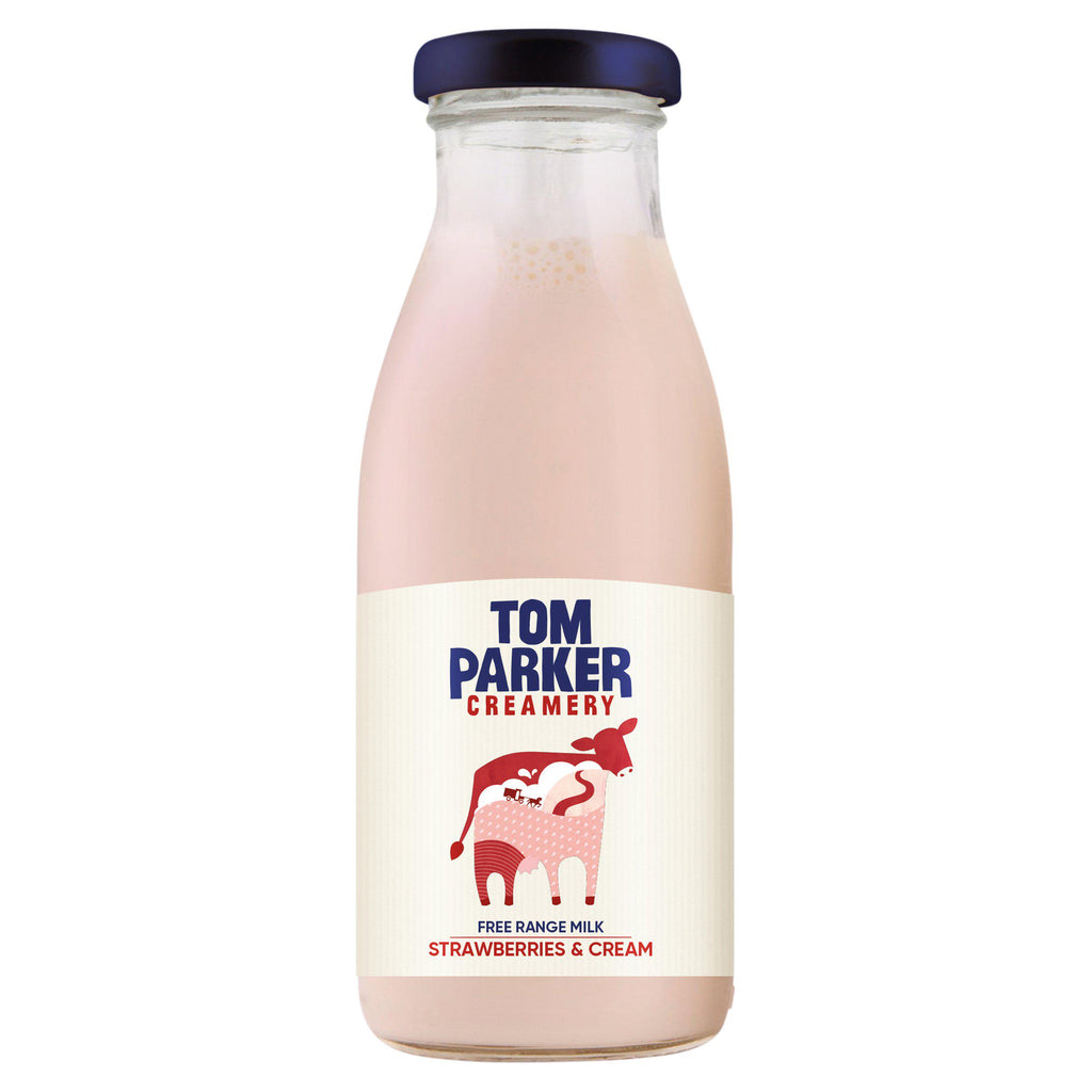 Tom Parker Creamery Free Range Strawberries & Cream Milk 250ml