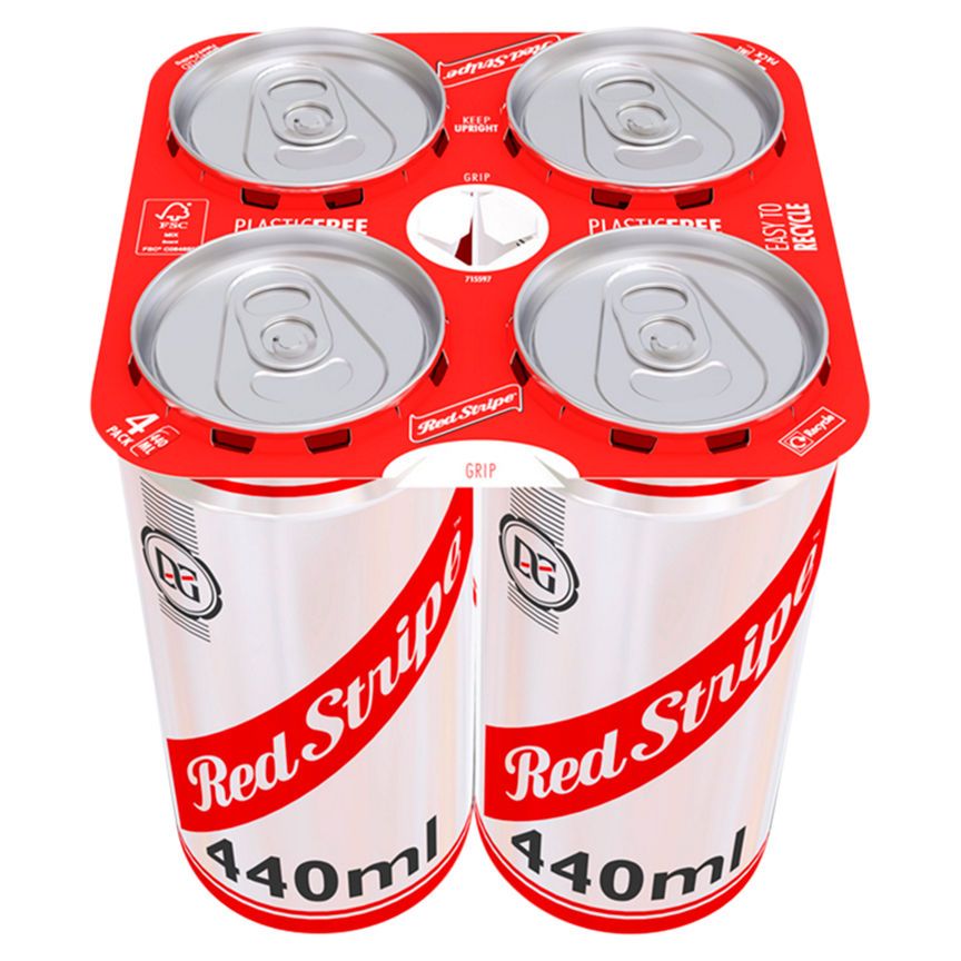 Red Stripe Jamaica Lager Beer 4x Cans Beer & Cider ASDA   