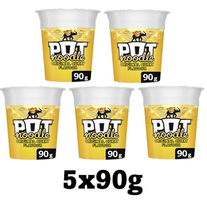 Pot Noodle Curry Flavour 5 x 90g Bundle GOODS ASDA   