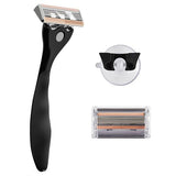 FFS Beauty Razor Kit - Premium Rose Handle, 2 Blades Onyx