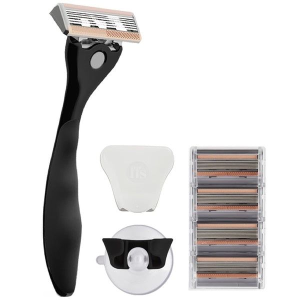 FFS Beauty Shaving Set &amp;ndash; Premium Bubblegum Razor + 4 Blades Onyx