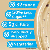Fibre One 90 Calorie Cookies &amp;amp; Cream Drizzle Squares Snack Bars   5 x 24g