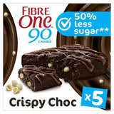 Fibre One 90 Calorie Crispy Choc Brownies Snack Bars   5 x 24g