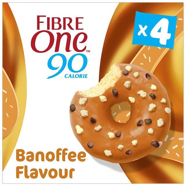 Fibre One 90 Calorie Doughnuts Banoffee Flavour   4 x 23g