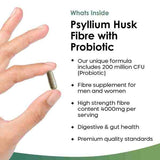 Fibre Supplement 4000mg Psyllium Husk with Probiotic