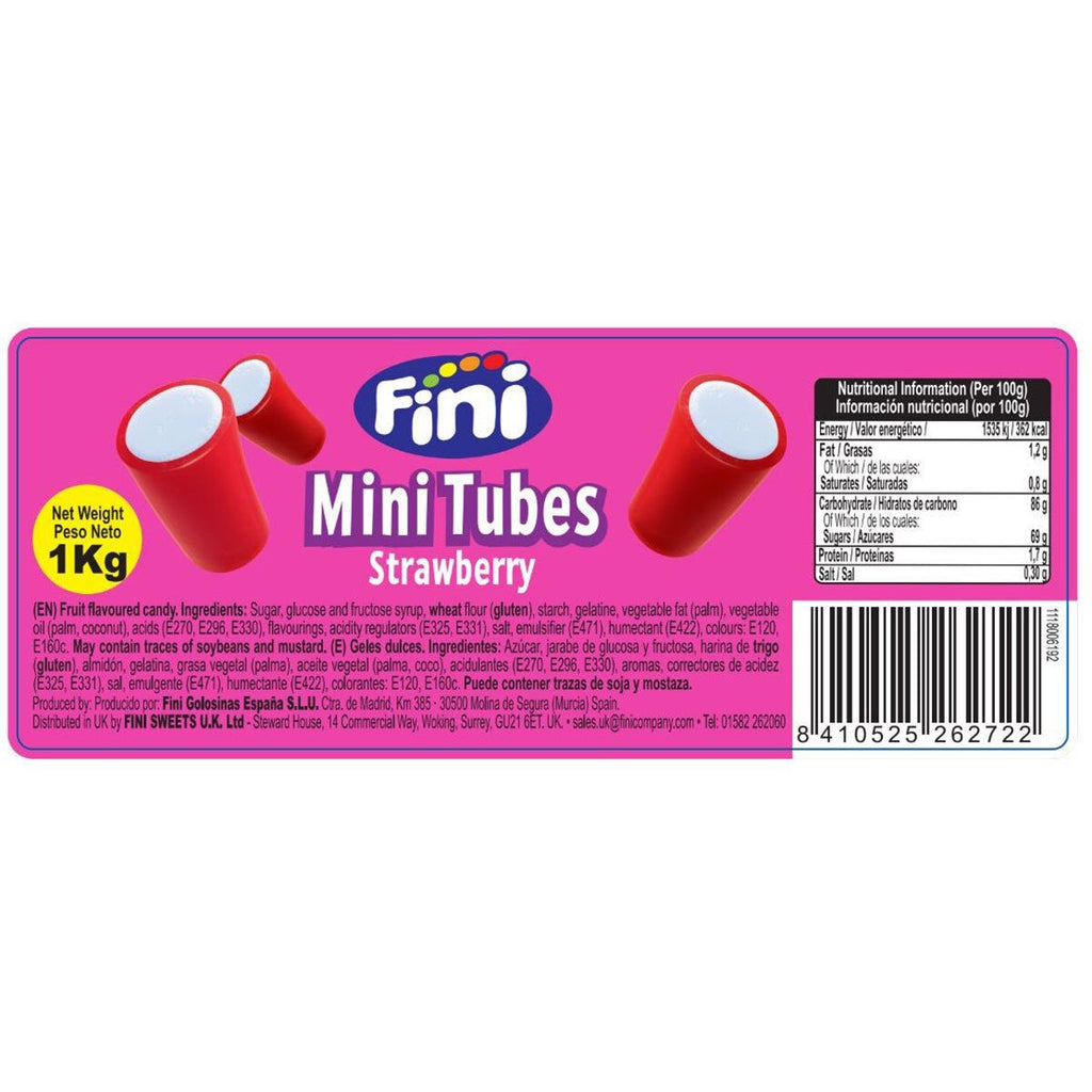 Fini Strawberry Mini Tubes, 1kg